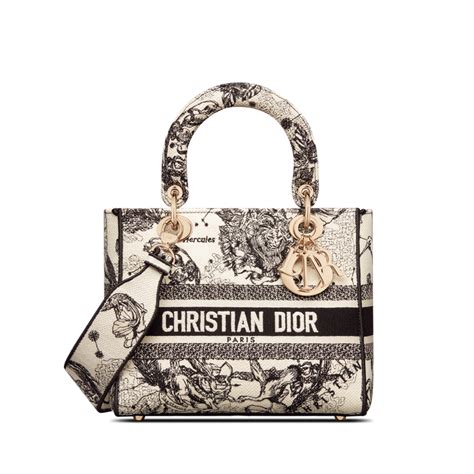 dior zwart tas|Middelgrote Lady D.